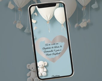 Customizable digital scratch card special for Boy - Surprise ticket - Godfather/godmother request - Baby announcement / Pregnancy