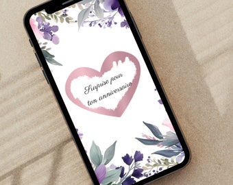 Gender reveal Carte à gratter digitale personnalisable - Sexe du bébé, Fille ou Garçon