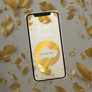 Personalized digital scratch card - Surprise ticket - Godfather/godmother request - You're going to be a dad - Baby/pregnancy announcement