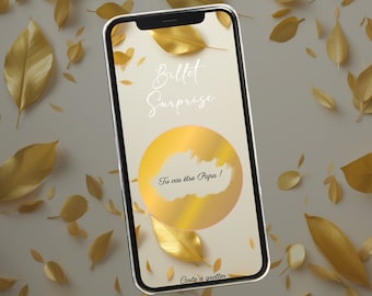 Gratta e vinci digitale personalizzato - Biglietto a sorpresa - Richiesta padrino/madrina - Diventerai papà - Annuncio nascita / Gravidanza