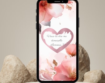 Gender reveal Carte à gratter digitale personnalisable - Amour- Revelation - Demande Particuliere