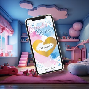 Gender reveal Personalized digital scratch card - Baby gender, Girl or Boy