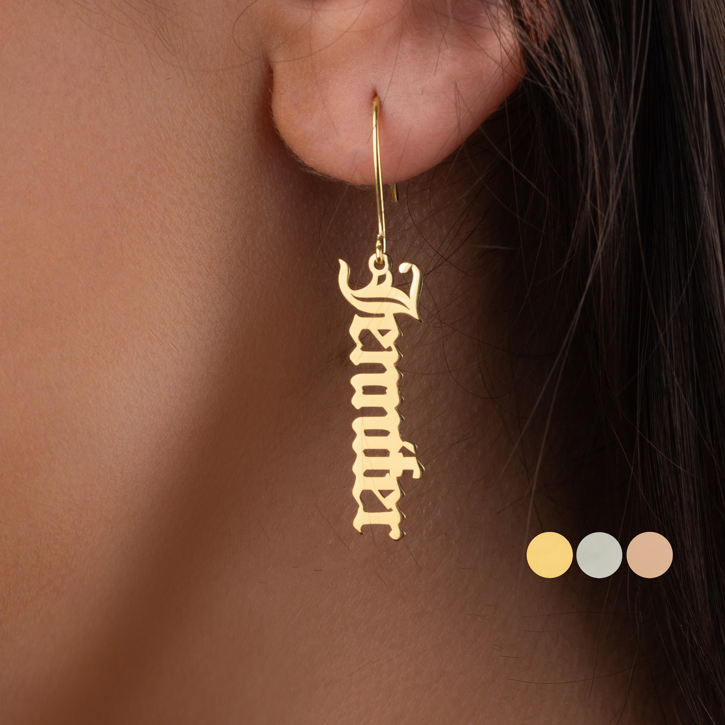 Gold earrings name best sale