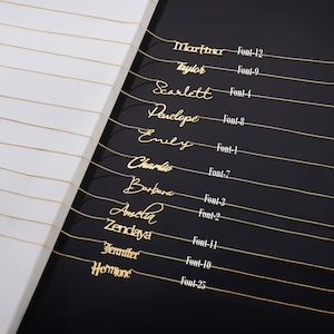14K Gold Name Necklace, Personalized Name Necklace, Custom Name Necklace, Birthday Gift for Girlfriend, Christmas Gifts, Gold Jewelry