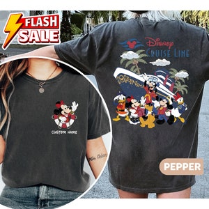 Camisa de Disney Cruise Line de 2 caras, camisa de crucero de Mickey y sus amigos, camisa de Disney Cruise 2024, coincidencia de grupo Family Crusie, viaje a Disney 2024