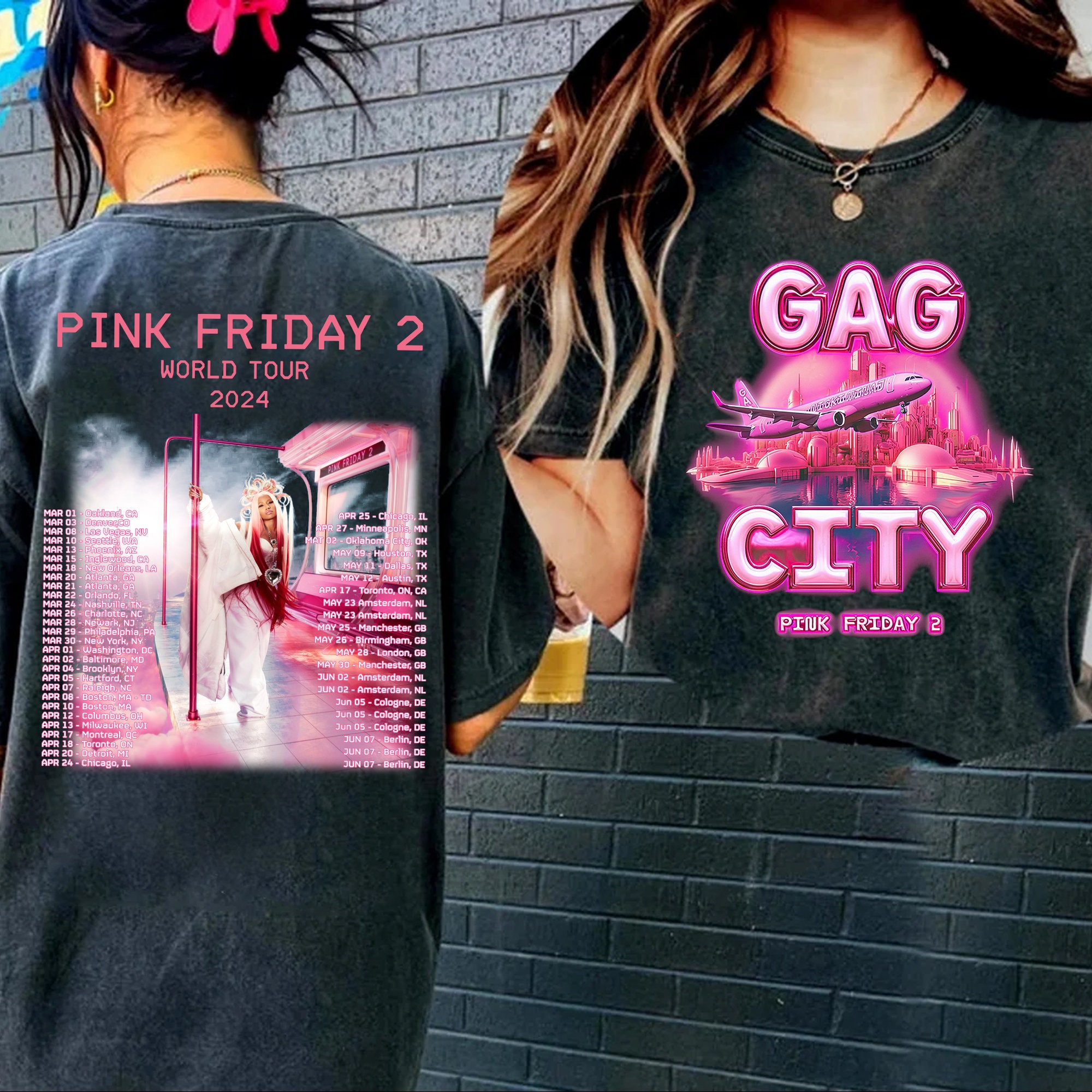 Nicki Minaj 2 Sides Vintage Shirt, Retro Pink Friday Airbrush Tee