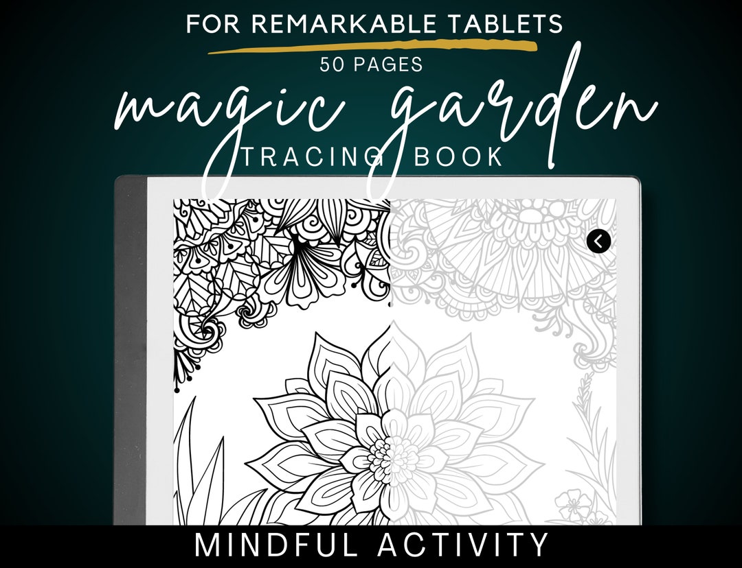 Remarkable 2 Templates Tracing Book, Mindful Activity for Remarkable