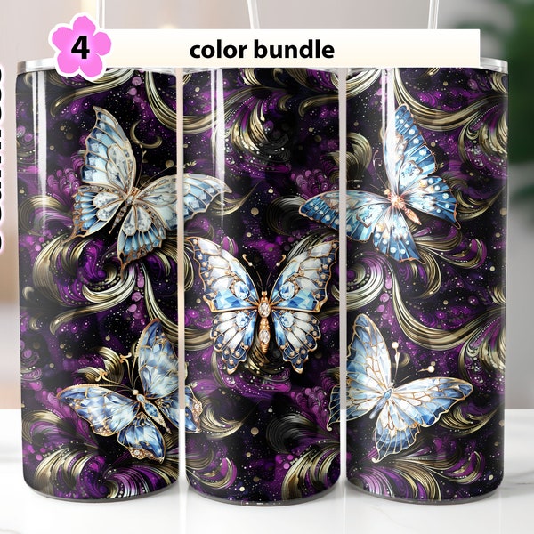 Diamond butterflies, swarovski, gold,20 oz Skinny Tumbler Sublimation Design, luxury, pattern, queen vibe,  bundle, Digital Download PNG