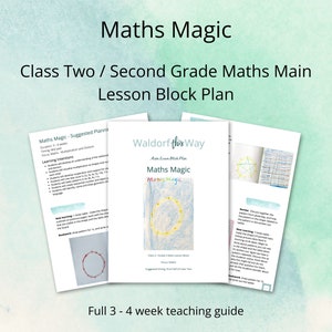 Maths Magic Second Grade Math Main Lesson Block Curriculum Planning - Waldorf Classroom and Homeschool Digital Download