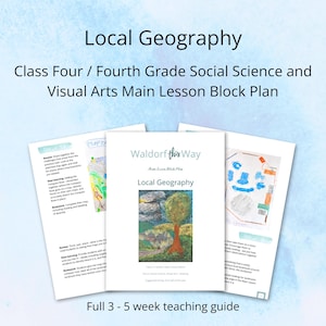 Geografía local Cuarto grado Ciencias sociales Dibujo Elaboración de mapas Bloque de lección principal Planificación curricular - Aula Waldorf y educación en el hogar