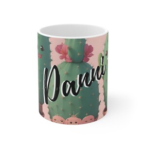 11oz Cactus Friends Mug - Whimsical Desert Charm - Cute Coffee Cup