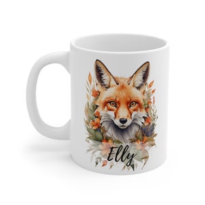 Ceramic Fox Mug - Personalized and Functional Coffee Cup - Unique Gift for Fox Lovers