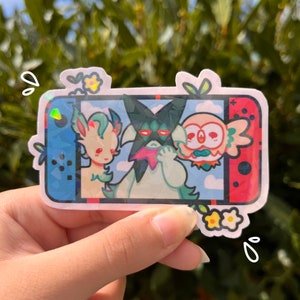 Grass Gang in Screen | Waterproof Sticker | Holographic Sticker