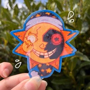 Eclipse Face Sticker | Waterproof Sticker | Holographic Sticker