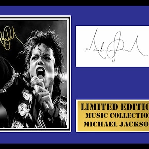 michael jackson   signed mount