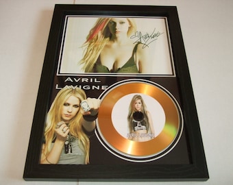 avril lavigne      signed mount framed