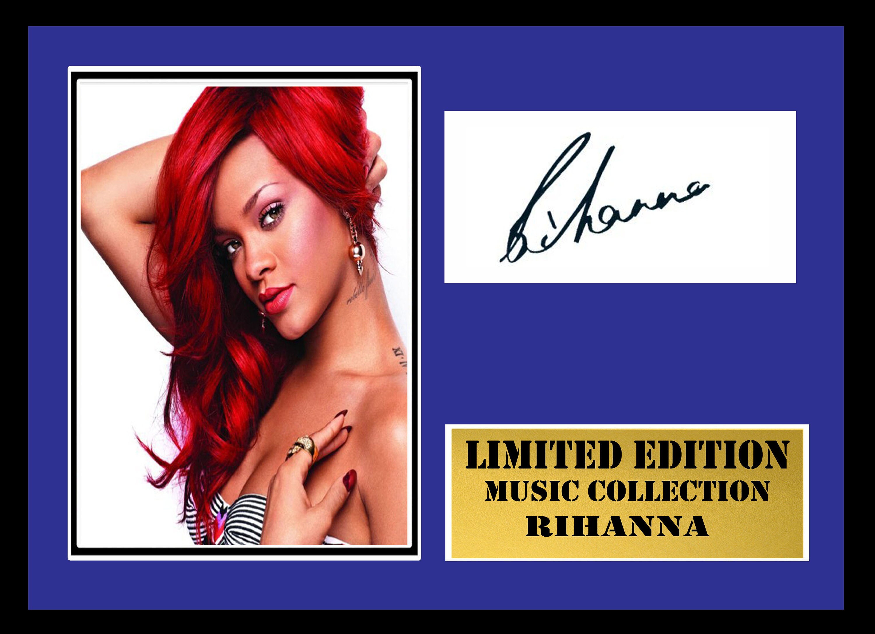 Photo De Rihanna Dédicacée Encadrée - 25,4 X 20,3 Cm, Impression Haute Qualité, Prête à Offrir - 9