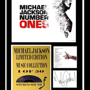 michael jackson  signed mount