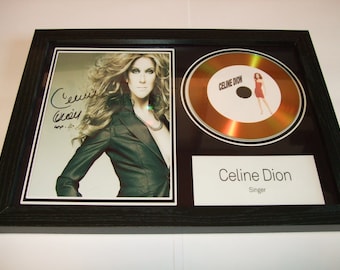 celine dion  signed  mount framed
