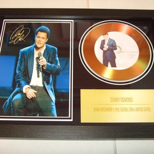 donny osmond  signed  mount framed