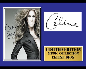 celine dion  signed mount