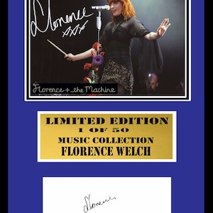 florence welch signed mount