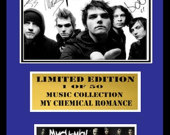 my chemical romance   signed mount