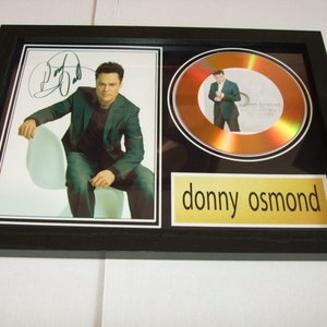 donny osmond   signed mount framed