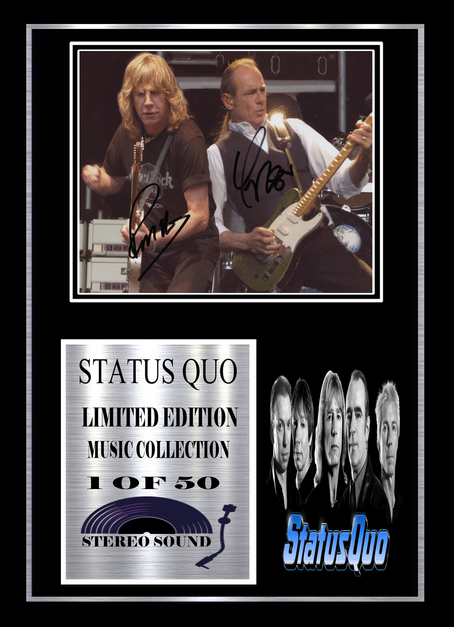 STATUS QUO Signed Mount - Etsy