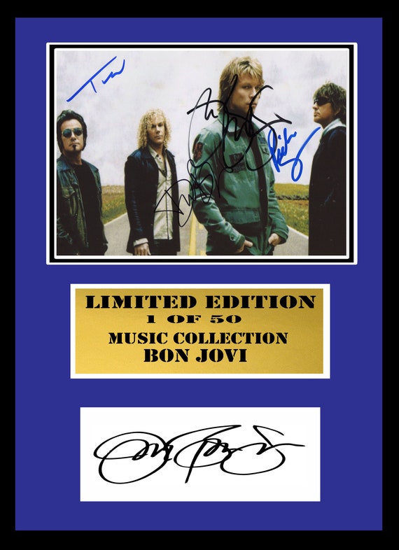 Bon Jovi Signed Mount - Etsy Israel