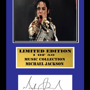 michael jackson  signed mount