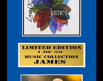 james  signed mount  framed