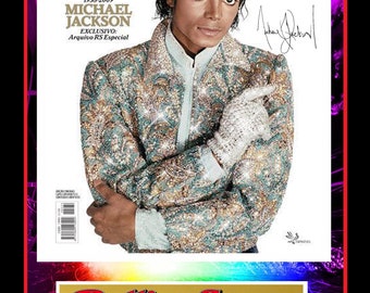 supporto firmato michael jackson incorniciato