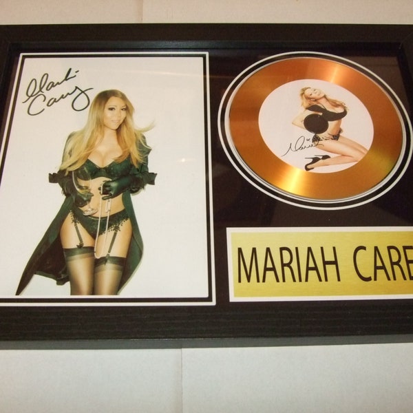 mariah carey  signed  mount framed