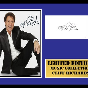 cliff richards  signed mount