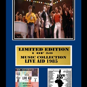 live aid  signed mount