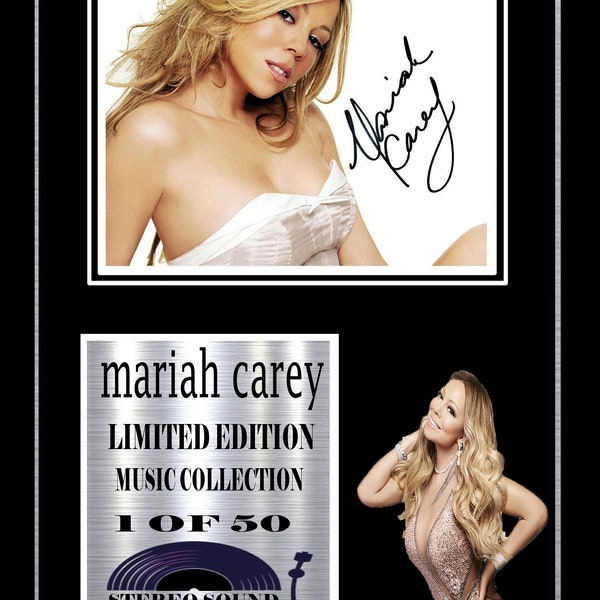 MARIAH CAREY  signed mount