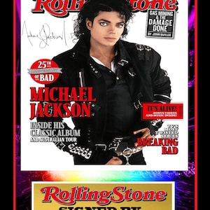 michael jackson assinou montagem emoldurada