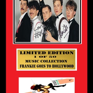 frankie goes to hollywood  signed mount