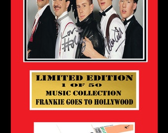 frankie goes to hollywood  signed mount