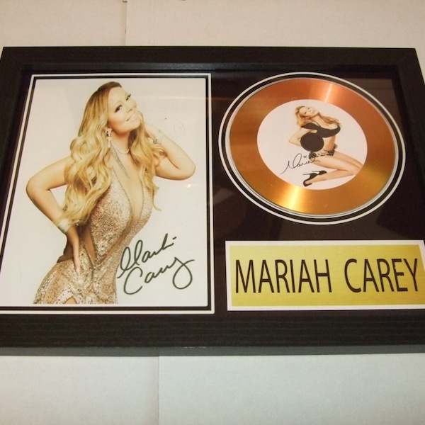 mariah carey    signed  mount framed