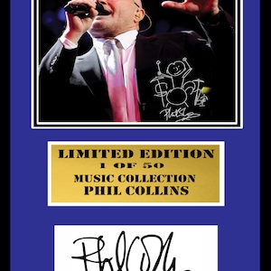 phil collins  signed mount