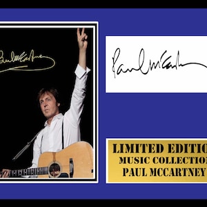 paul mccartney  signed mount