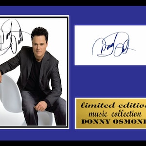 donny osmond   signed mount  framed