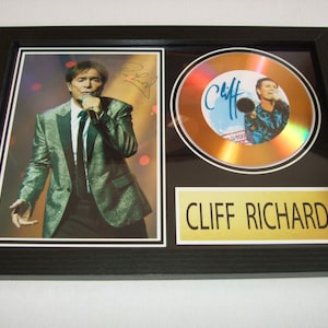 cliff richards  signed mount framed