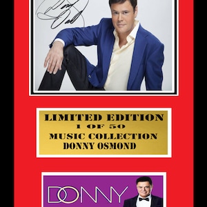 donny osmond  signed mount
