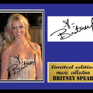 britney spears assinado montagem emoldurada