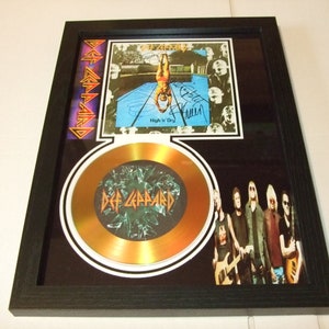def leppard   signed mount framed