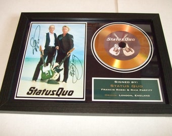 status quo  signed mount framed