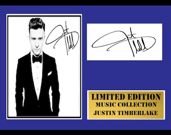 Justin Timberlake Signed Mount